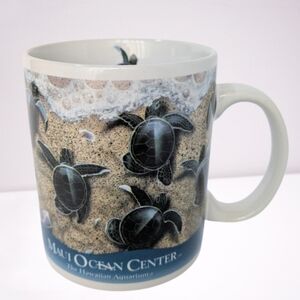 Maui Ocean Center "Baby Honu" Turtle Mug 2001 The Hawaiian Aquarium 10oz